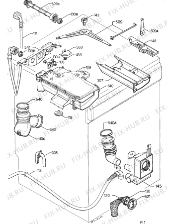 Взрыв-схема стиральной машины Zanussi ZF400C - Схема узла Hydraulic System 272